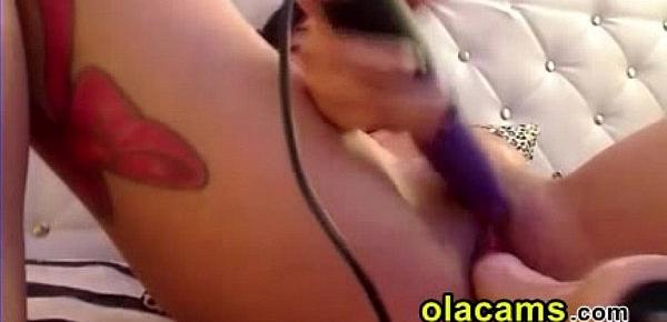  Busty teen fucked by machine sex and squirtin